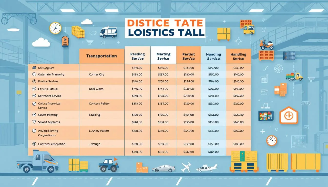 grille tarifaire prestation logistique